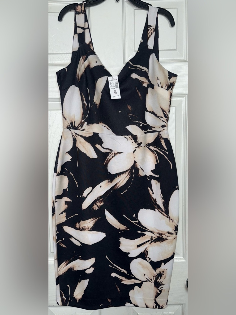 dressbarn Midi Dress with Cream Floral Print